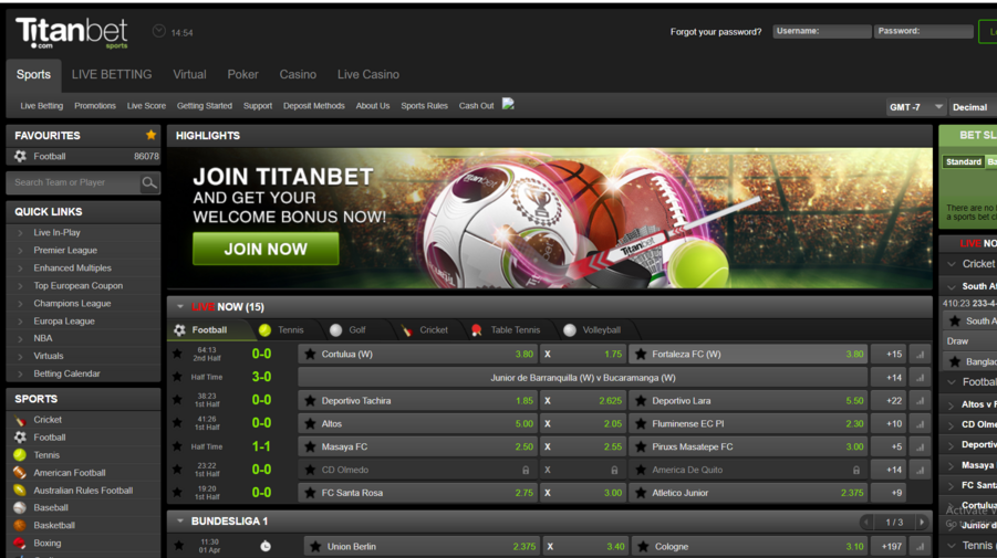 TitanBet screenshot