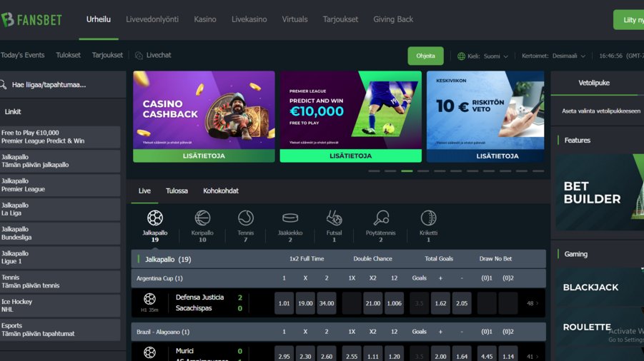 Fansbet screenshot