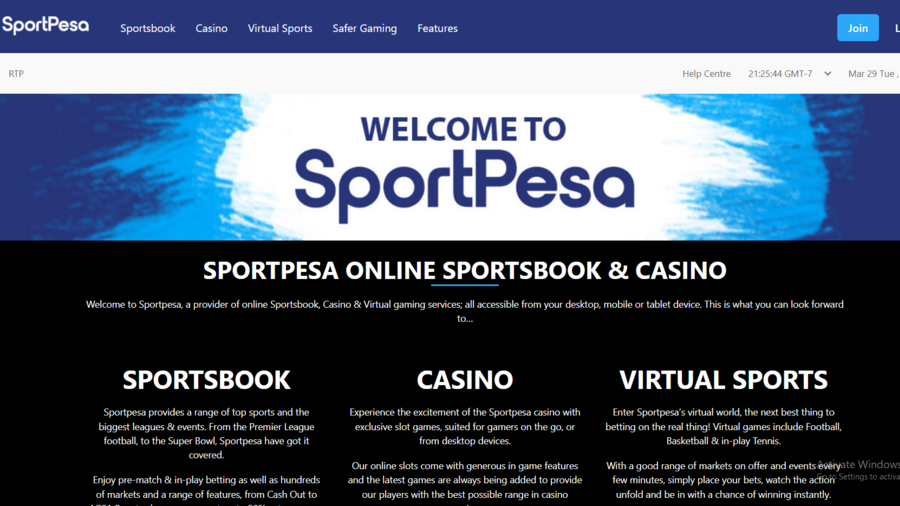 SportPesa screenshot