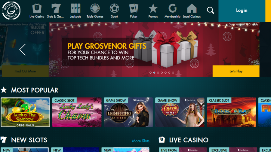 Grosvenor Casinos screenshot