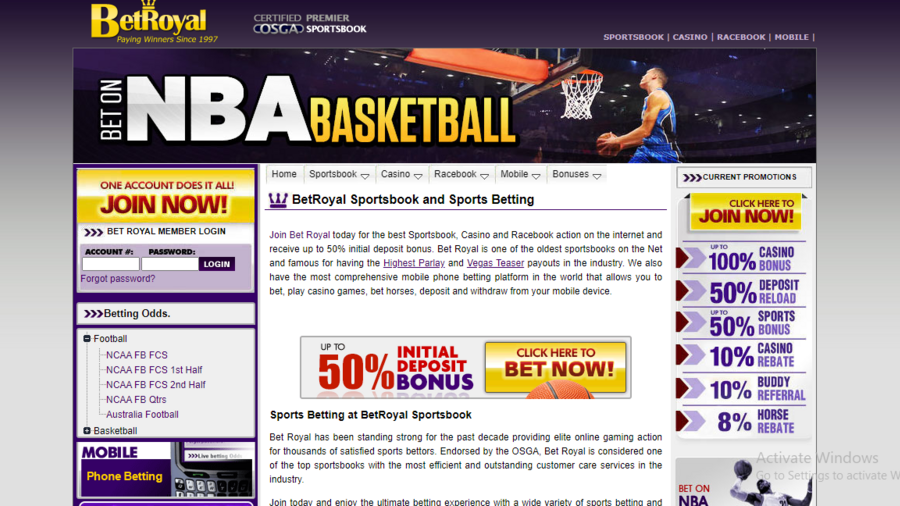 BetRoyal Sportsbook screenshot