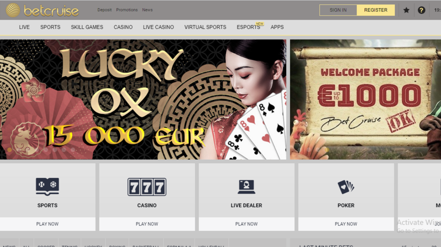 Betcruise screenshot