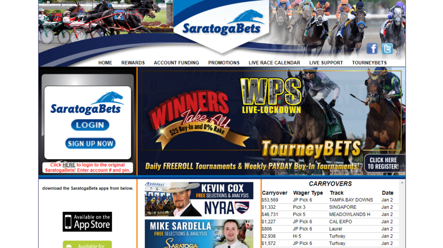 Saratoga Bets screenshot