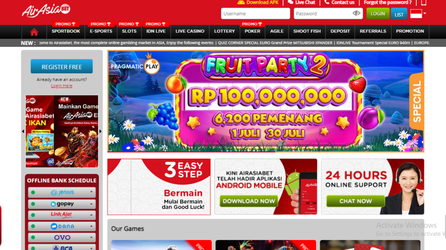 Air Asia Bet screenshot